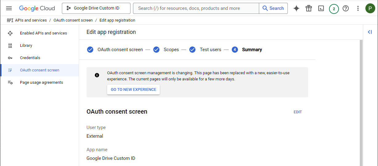 Add test users dialog