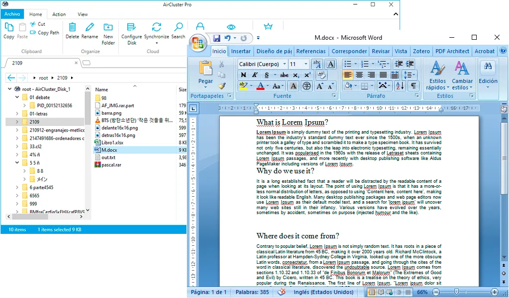 Work with your Microsoft Word files and store them in the cloud