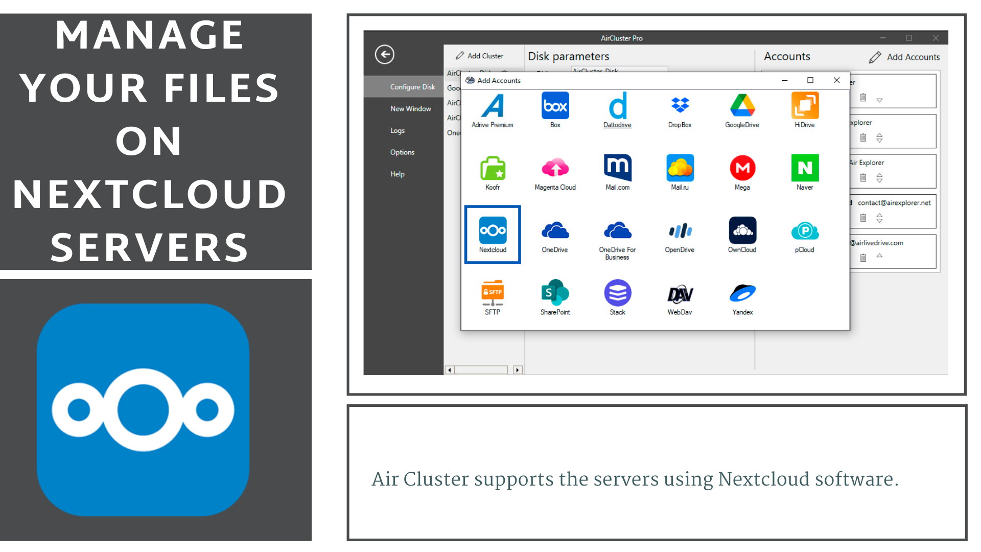 Manage your files on Nextcloud servers