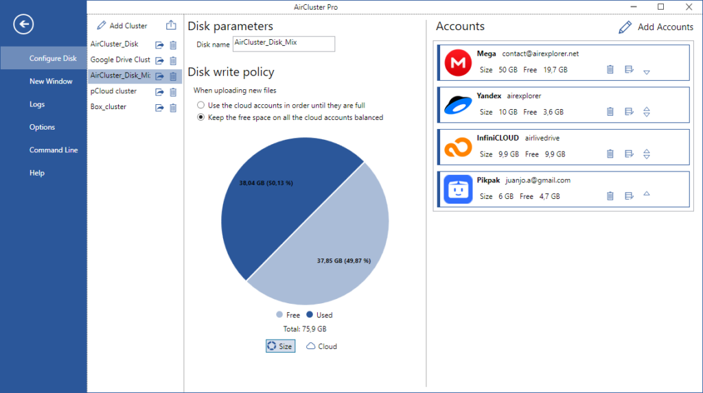 Add more accounts from PikPak or other clouds and create a large cluster