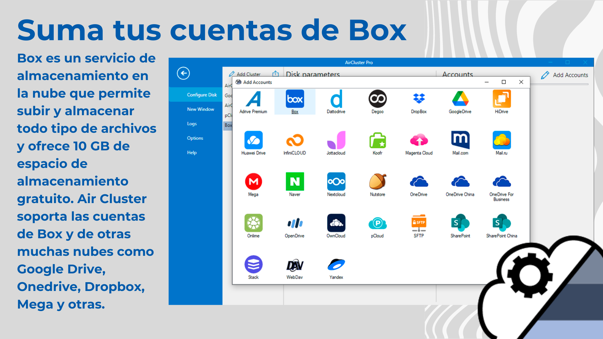 Suma tus cuentas de Box