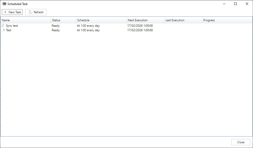 Acceso al Programador de Tareas integrado en Air Cluster